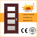 Porta interior de PVC com design em vidro (SC-P036)